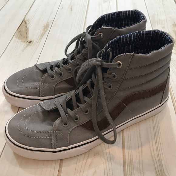 (Sold) Vans Hi-Top Men's Shoes, Gray/Brown Size 11 - Picture 2 of 8